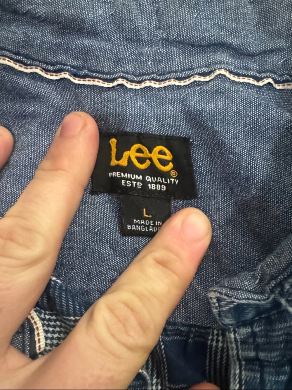 Lee Blue Check Short-Sleeve Button-Down Shirt - Picture 2 of 2